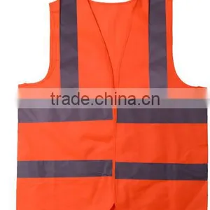 EN471 Adult Security Protection Orange Yellow Reflective Strips Safety Warning Vest Jacket Clothing thumbnail-2