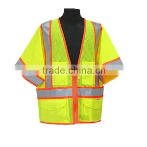 Custom High Visibility Safety Work Wear Reflective Work Shirts With Short Sleeve thumbnail-3