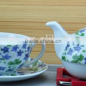 2015 Newly Item One Person New Bone China Coffee Pot and Cup thumbnail-6