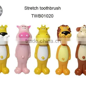 Children Stretch Out and Draw Back Toothbrush, Animal Kids Toothbrush, Bounce up Toothbrush thumbnail-1