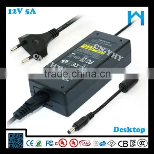 DC Output Type and Plug In Connection AC/DC 12V 5A Power Supply Adapter 5.5mm 2.5mm 2.1mm thumbnail-5