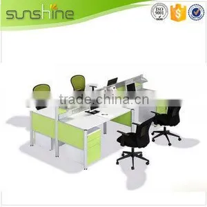 Space Saving Furniture 4 Seat Office Workstation Cubicle for Staffs Simple Style China Supplier thumbnail-5