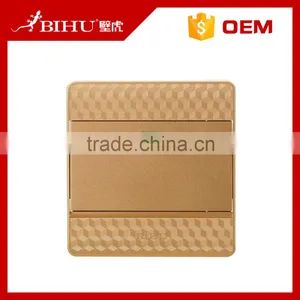 New Design High Quality Golden PC 1gang 1 Way Led Light Wall Switch for Sale thumbnail-3