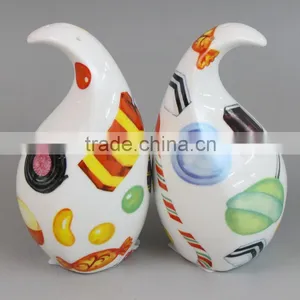 Color Salt & Pepper Mill, Funny Salt & Pepper Shaker, Ceramic Salt Pepper Mills thumbnail-1