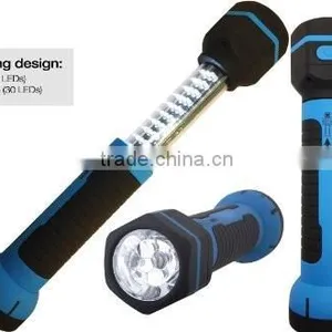 Rechargeable LED Flashlight Torch - Telescoping Retractable Work Light w/ Magnetic Base - 36 LEDs thumbnail-1