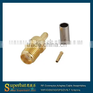 Radio Accessories SMA Crimp Jack Female Connector for RG-174,RG-188A thumbnail-1