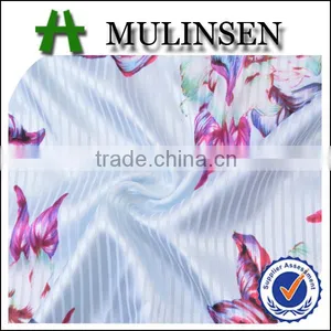 Shaoxing Mulinsen Woven New Design Print Stretch Satin Jacquard Fabric thumbnail-1