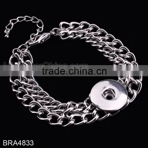 Hot New Products for 2015 Multichain Colorful Rope Custom Snap Button Bracelet thumbnail-4