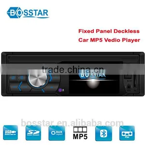 Fixed Panel 3inch Screen Deckless Car Auto Mp4 Mp5 Dvd cd Mp3 fm Radio Receiver With Bluetooth Usb sd Reversing Rear View System thumbnail-1