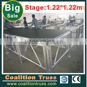 On Sale Aluminum Adjustable Height Portable Plywood Stage thumbnail-3