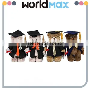 Kid Gift OEM Enterprise Plush Bear With Doctorial Hat Cartoon Toy Doll thumbnail-1