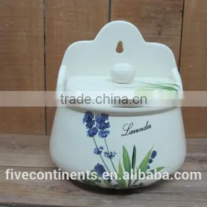 New Lavender Design Ceramic Unique Sugar Pot thumbnail-1