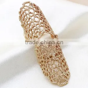 European and American Fashion Knuckle Simple Metallic Hollow Carved Ring thumbnail-1