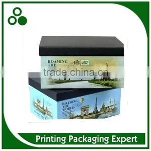 ELEGANT EUROPEAN CONSTRUCTURE PRINTING CARDBOARD SQUARE BIG PAPER GIFT BOX thumbnail-1
