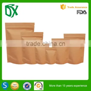 Import From China Milk Powder Packaging Bag Zipper Stand up Brown Paper Bag for Coconut Milk thumbnail-3