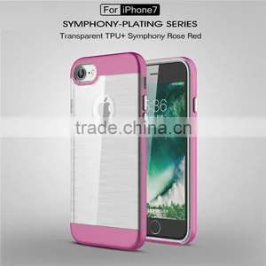2016 NEWEST Manufacturer Direct Ultra-slim Case for IPhone 7 7plus Case Transparent TPU Case PC Plating Bumper Cover thumbnail-3