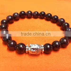 Garnet Stretchable Buddha Bracelet | A Grade Good Quality Gemstone Bracelet | Agate New Jewelry 2016 Bracelets thumbnail-1