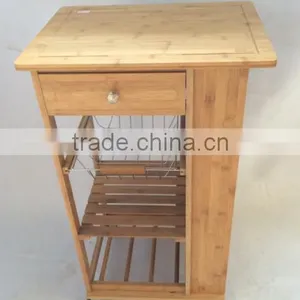Wooden Kitchen Trolley Modern Kitchen Trolley Bamboo thumbnail-4