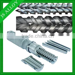 Plastic Extruder Machine Screw and Barrel / Conical Twin Screw and Barrel for Pipe/profile Extruder Line thumbnail-1