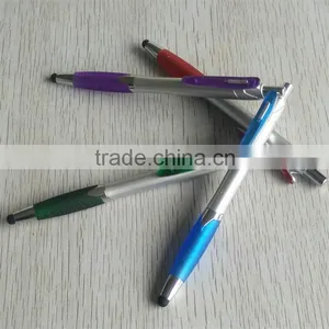 High Demand Export Products Lacquer Silver Barrel 2 in 1 Touch Screen Stylus Pen thumbnail-6