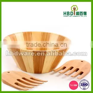 Wooden Salad Bowls With Server Set thumbnail-2