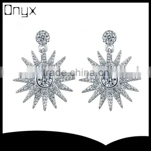 925 Sterling Silver and Rose Gold Plated Sun Shaped Ear Studs for Women thumbnail-1