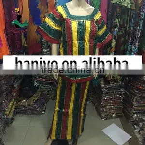 African Bazin Embroidery Design Dress 3XL Blue High Quality Bazin Rich Clothes thumbnail-2