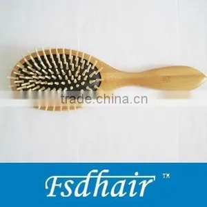 Bamboo Cushion Hair Brush With Cushion and Wooden Spikes thumbnail-1