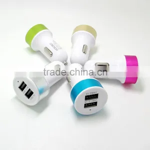 2.1A/1A Aluminium Alloy One to Two Car Charger for Apple Iphone/Ipad and Android Phone/Tablet thumbnail-5