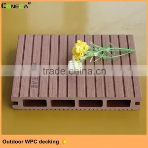 WPC Material Outdoor Decor Floor and Brusched Surface Treatment WPC Composite Decking thumbnail-1