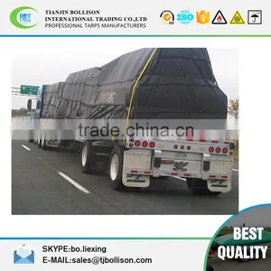 Lumber Tarp - 24' X 27' (8' Drop & Flap) - 14oz/18oz Black Tarp thumbnail-4