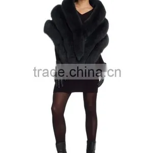 2015 Wholesale Ladies Fox Fur Cape thumbnail-1