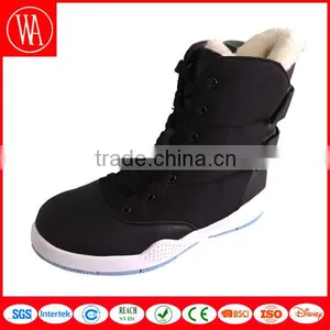 Fancy Elegant Black Lace up Winter Half Boots thumbnail-1
