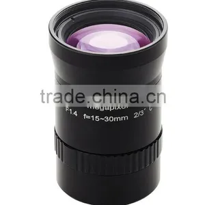 CCTV Lens C Mount 2/3 Cmos Image Sensor Manual Zoom 15-30mm 5MP F1.4 Manual Iris Industrial Infrared Thermal Lens With IR thumbnail-1