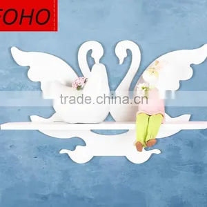 2015 Hot Sale Decorative Pure White WPC Carved Display Hollow Out Floating Shelf thumbnail-6