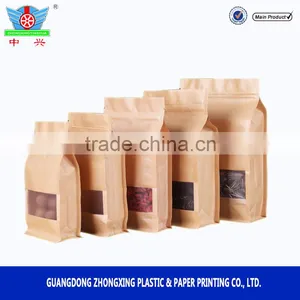 Manufacturer Wholesale High Quality Flat Bottom Kraft Paper Packaging Bag thumbnail-1