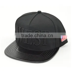 3d Embroidery 5 Panel Snapback Hats Wholesale thumbnail-2