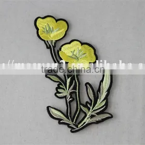 Beautiful Yellow Flower Patches Customized Embroidery Patch Products for Sale thumbnail-3