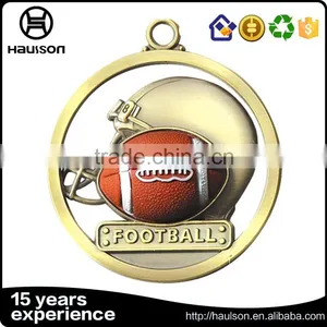 Five Stars 3d Diecast Zinc Alloy Material Antique Bronze Plating Hollow Out Enamel Soccer Sports Medal thumbnail-3
