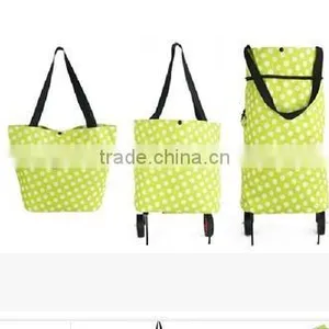 Folding Shopping Cart Basket With Wheels Laundry Grocery Travel Free Blk Liner thumbnail-1