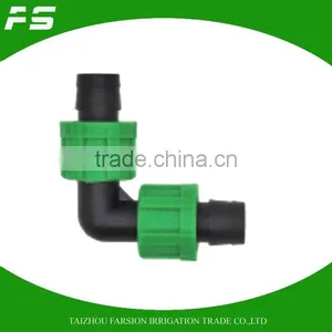 DN16 Drip Irrigation Tape Elbow Connector Lock Type Drip Tape Accessory thumbnail-1