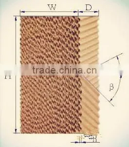 High Quality Corrugated Cellulose Water Wet Evaporative Cooling Pad thumbnail-3