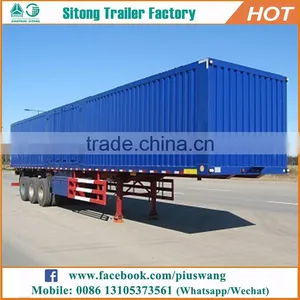 13 Meters Top-closed Type Box Van Truck Trailers Dry Cargo Transportation Box Trailer thumbnail-1