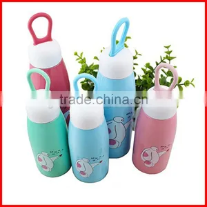 Wholesale Double Layers Stainless Steel 201 Vacuum Insulation Flask Creative Hang Rop Kids Pot-bellied Cup Children's Cup thumbnail-3