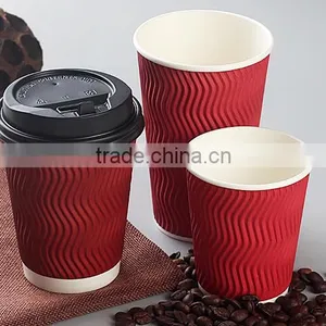 Ripple Wall Style Paper Coffee Cups thumbnail-4