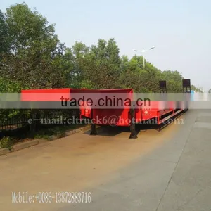 CLW 3 Axles 60 Ton Low Flatbed Semi Trailer thumbnail-1