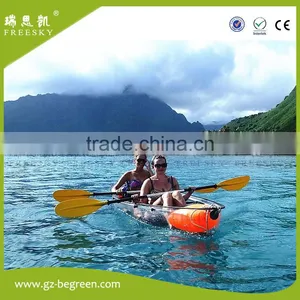 New Design Water Sport Transparent Clear Glass Bottom Paddle Boat for Sale thumbnail-4