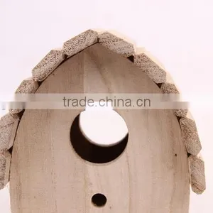 New Unfinished Wooden Bird House Wholesale thumbnail-3