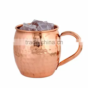 16 oz 100% Pure Hammered Copper Barrel Gift Mug for Moscow Mules thumbnail-1