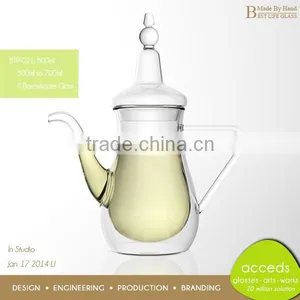 Creative Microwave Pyrex Glass Heat Resistant Tea Pot Set Arabic thumbnail-5